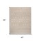 Edge Collections - 4' X 6' - Beige - Geometric Power Loom Area Rug for Cozy Spaces - 1 Piece